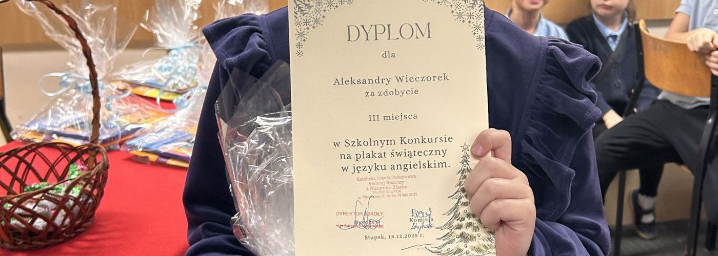 Rozstrzygnięcie szkolnego konkursu na plakat świąteczny w języku angielskim